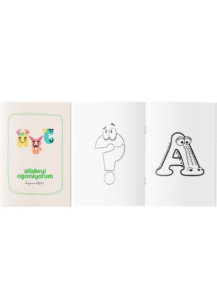 Alfabeyi Öğreniyorum Etkinlik Boyama Kitabı