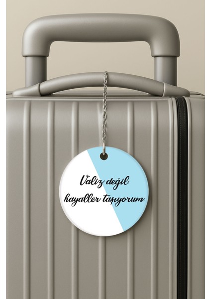 Pleksi Zincirli Bavul Etiketi Seyahat Tatil Için Tasarım Valiz Etiketi Hayaller