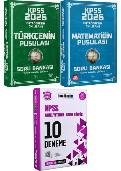 Kpss Ortaöğretim Ön Lisans Türkçenin Matematiğin Pusulası Soru - 2026 Kpss Ortaöğretim Çözümlü 10 Deneme