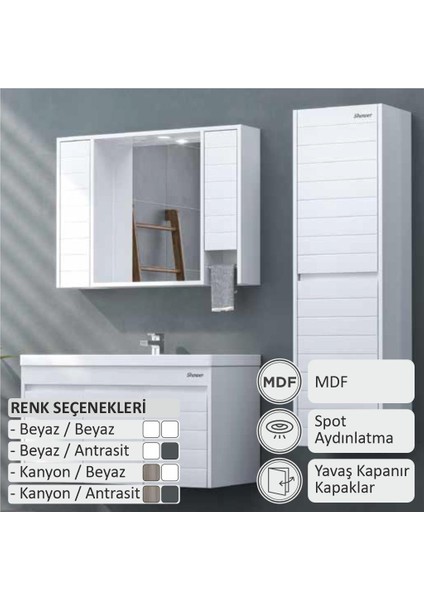 Vesta Banyo Dolabı 100 cm (Boy Dolabı Dahil Değildir.) fiyatları
