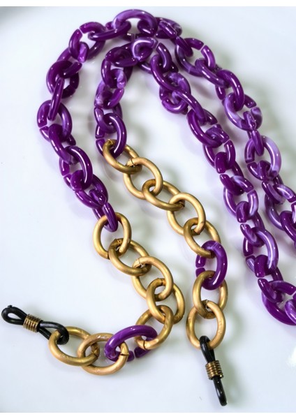 ® Gözlük Zinciri Kadın Menekşe Moru Akrilik Serisi modelleri