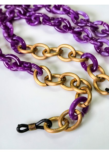 ® Gözlük Zinciri Kadın Menekşe Moru Akrilik Serisi fırsatları