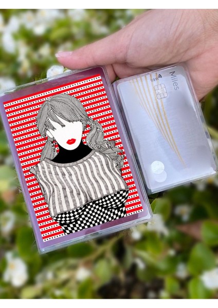 Damalı Desenli Universal Şeffaf Pasaport Kılıfı Model Tüm Ülke Pasaportlarına Uygun