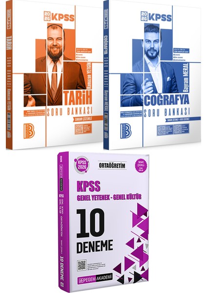 2026 Kpss Tarih Coğrafya Tamamı Çözümlü Soru Bankası - 2026 Kpss Ortaöğretim Çözümlü 10 Deneme