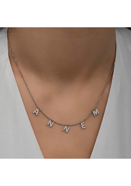 ​Gümüş Annem Yazılı Bayan Kolye indirimleri