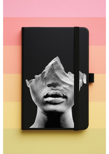 Art Face Baskılı Tarihsiz Yuvarlak Köşeli Desenli Uv Termo Defter