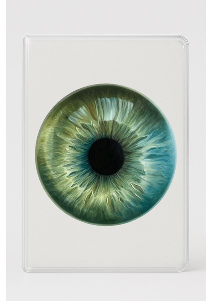 Şeffaf Pasaport Kılıfı Kalın Mikron Kart Bölmeli Desenli Pasaport Kabı - Göz Alıcı