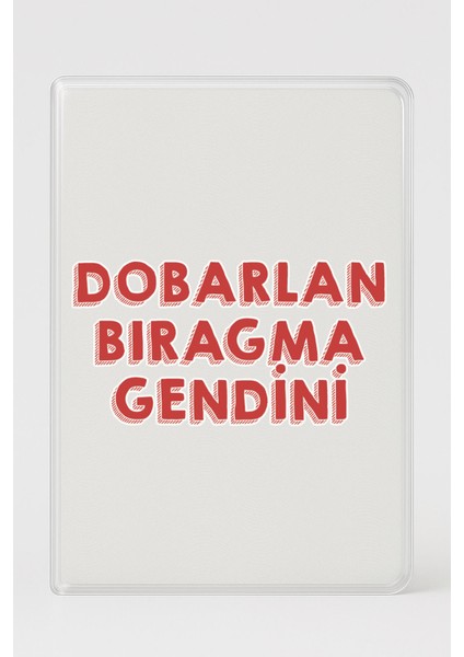 Şeffaf Pasaport Kılıfı Kalın Mikron Kart Bölmeli Desenli Pasaport Kabı - Bıragma