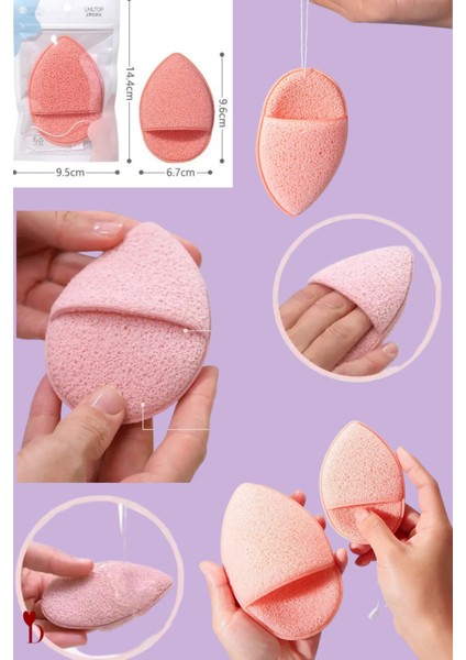 Doğal Peeling Etkisi Makyaj Temizleme Lifi Yüz Yıkama Süngeri Parmak Tutamaçlı [2 Adet] fırsatları