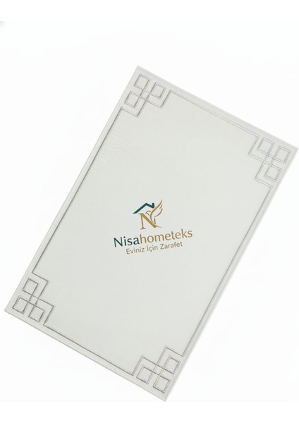 6 Adet Dikdörtgen Nakışlı Keten Amerikan Servis - Keten Supla indirimleri