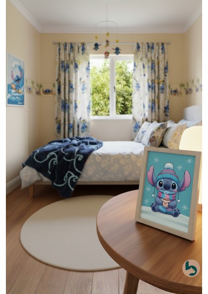 Kar Taneleri Altında Huzurlu Stitch Figür Brextco Diamond Art Elmas Boyama Seti | Dıy Mozaik Sanatı fiyatları