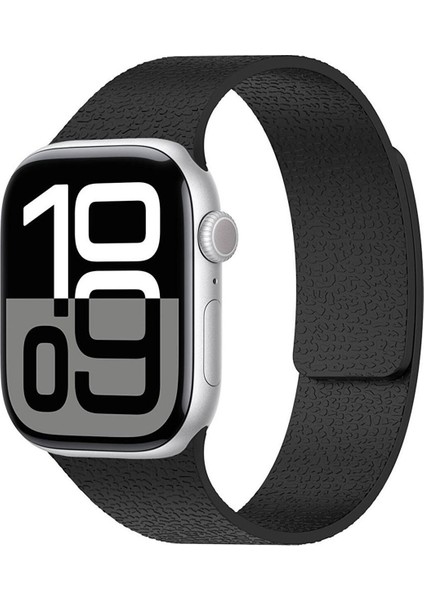 Apple Watch Series 11/10/9/8/7/se/se2/se3/ultra/ultra2/ultra3 Uyumlu 42/44/45/46/49MM Deri Görünümlü Yumuşak Dokulu Manyetik Mıknatıslı Kordon fırsatları