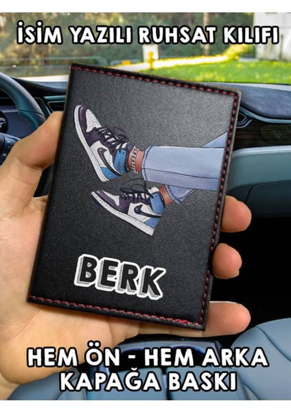 Bestboy Ön Arka Baskılı Oto Araç Ruhsat Kabı Kartlık Deri Isim Yazılı Kişiye Özel Cüzdan