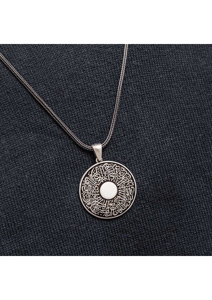 Gümüş İnşirah Suresi Erkek Kolye modelleri