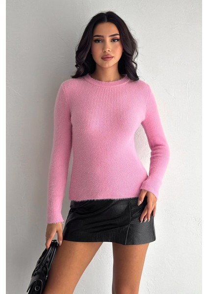 Kadın Fit Kesim Uzun Kollu Triko Kazak – Soft Edge