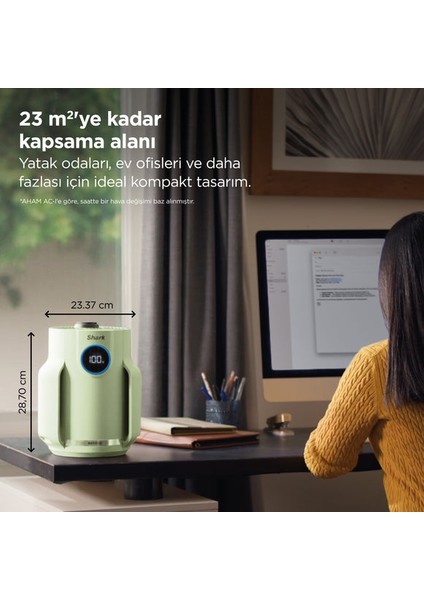 Alerjisi Olan Evler, Aileler ve Evcil Hayvanlar Için Ideal Neverchange5 Compact Pro, Yeşil + 5 Yıl Uzun Ömürlü Filitre modelleri