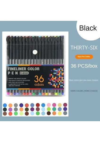 100/12 Renkler Journal Pens Renkli Ince Nokta Kalem Fineliner Kalem Not Alma Takvim Gündemi Sanat Malzemeleri Kırtasiye Renk: 36 Renk Işaretleri (Yurt Dışından)