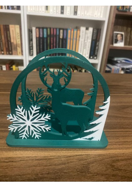 🦌 Geyik Temalı Yeşil-Beyaz Peçetelik fırsatları