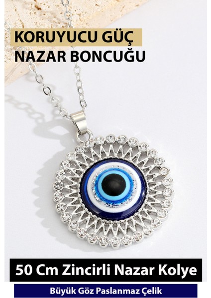 Koruyucu Güç Nazar Boncuk 50 cm Kolye