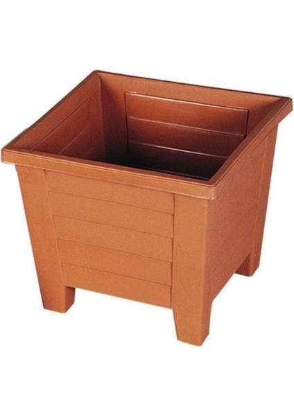 SY-5846 Dekoratif Plastik Kare Ayaklı Saksı 7 Lt Kiremit 6 Adet modelleri