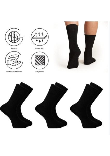 Kepi 4 Mevsim Bambu Soket Çorap 3'lü