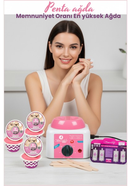 Premium Kalıp Soyulabilen Boncuk ( Penta ) Ağda 750 gr Pudralı, Ağda Isıtıcı Makine, Set fırsatları