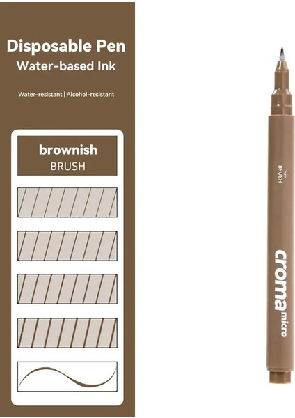 Micron Liner Fineliner Kalem 0.05 0.03 0.1 0.5 Fırça Uçu Siyah Kahverengi Fineliner Çizim Manga Çizim Kalemi Renk Kroki Kurtarıcı Çolör: 1 Pc 0.1 Siyah (Yurt Dışından)