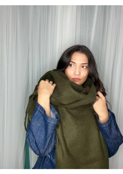 Püsküllü Geniş Makarna Şal & Atkı