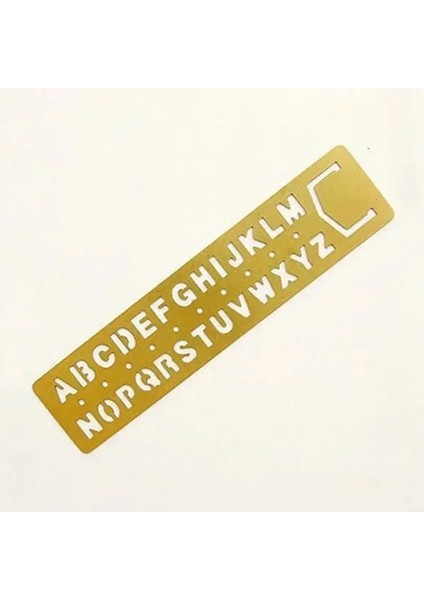 Çok Işlevli Metal Içi Boş Düz Cetvel Numarası Mektup Deseni Bookmark Kawaii Kırtasiye Çizim Şablonu Ölçüm Toolcolor: Mektup (Yurt Dışından)