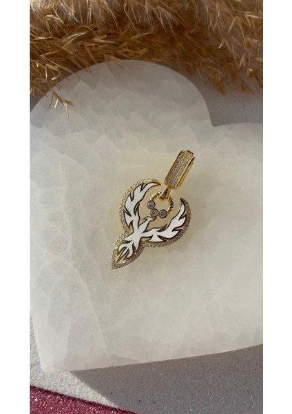 Beyaz Mineli Anka Kuşu Kolye Ucu Kanatlı Kolye Ucu Trend ve Zarif Kolye Ucu Sevgiliye Hediye 925 fırsatları