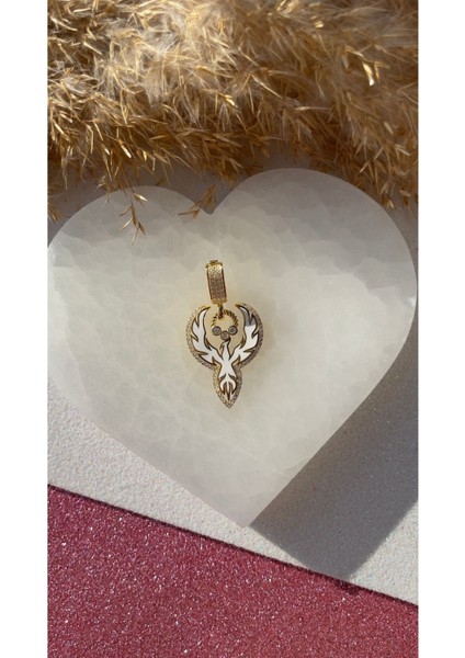 Beyaz Mineli Anka Kuşu Kolye Ucu Kanatlı Kolye Ucu Trend ve Zarif Kolye Ucu Sevgiliye Hediye 925 indirimleri