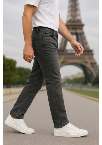 Cedy Denım Erkek Yüksel Bel Bol Kesim Boru Paça Kot Pantolon Reguler Fit Jean C336