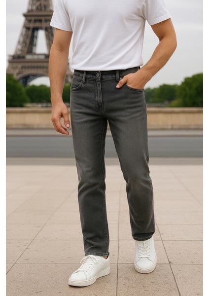 Cedy Denım Erkek Yüksel Bel Bol Kesim Boru Paça Kot Pantolon Reguler Fit Jean C336