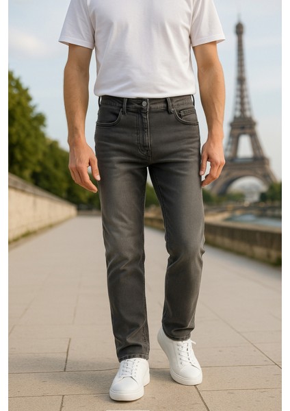 Cedy Denım Erkek Yüksel Bel Bol Kesim Boru Paça Kot Pantolon Reguler Fit Jean C336