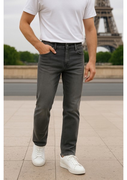 Cedy Denım Erkek Yüksel Bel Bol Kesim Boru Paça Kot Pantolon Reguler Fit Jean C336