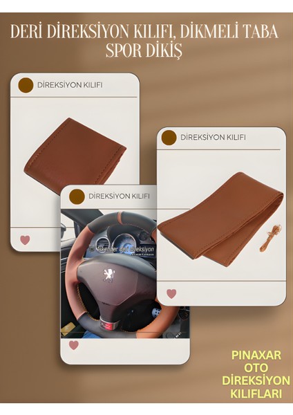 Bmw 4 Deri Direksiyon Kılıfı Prime Kalite, Dikmeli Taba Spor Dikiş fiyatları