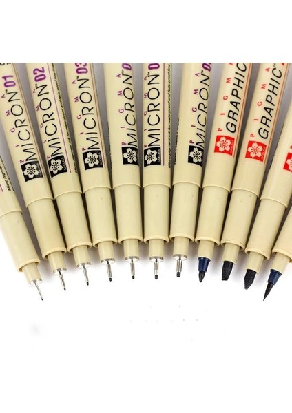 Su geçirmez Sakura Pigma Micron Pen Neelde Yumuşak Fırça Çizim Kalemi 003 005 01 02 03 04 05 08 1.0 Fırça Sanat İşaretleri Sanat Malzemeleri Renk: 01 (Yurt Dışından)