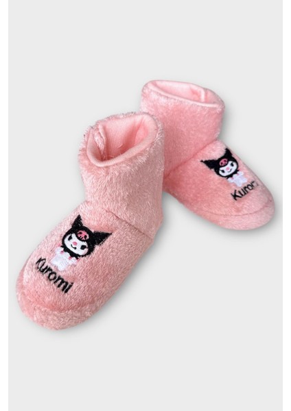 Çocuk Kuromi Nakış Detaylı Panduf Pudra fırsatları