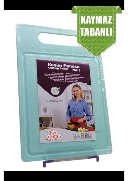 Kesme Tahtası Kaydırmaz Plastik Kesme Sunum Tahtası Pratik Kesim Panosu 160X245 mm ROYALEKS-FR-107
