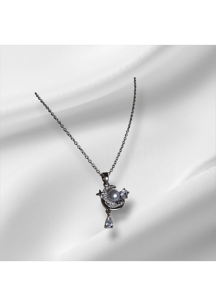 Taşlı Ayyıldız Kolye