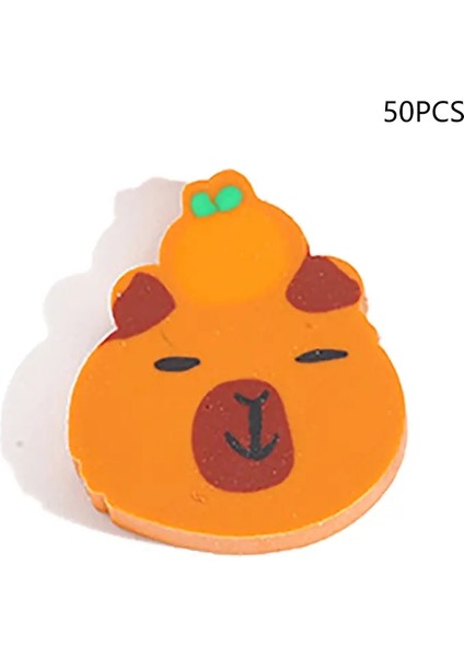 50PCS Hayvan Pencil Silgi Yaratıcı Sevimli Capya Kauçuk Silgiler Kawaii Ofis Tedarikleri Öğrenci Kırtasiye Hediyeleri Renk: Stil 4 (Yurt Dışından)