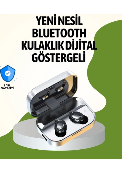 Gerçek Kablosuz Kulaklık – Bluetooth 5.0, Şarj Kutulu, Parmak Izi Kontrollü