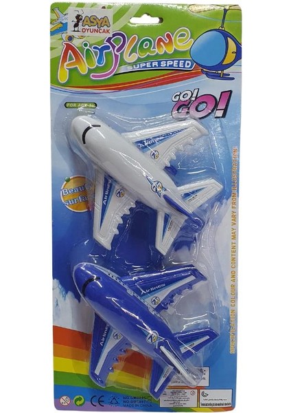 Yolcu Uçak 2'li Set 14 cm - DM8895-4 (Lisinya)