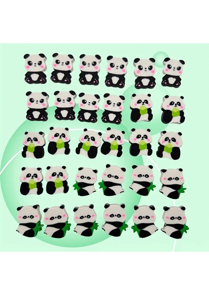 30 Adet Sevimli Panda Silgileri Yaratıcı Yumuşak Kawaii Okul Ödülleri Tatil Hediyeleri Eğitim Ofis Çalışması Kırtasiye Malzemeleri Malzemeleri: 30 Adet Karıştırın (Yurt Dışından)