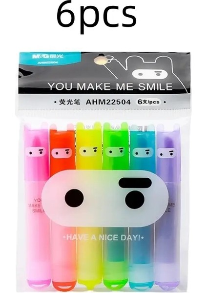6 Bolor Mini Bosturlu Kalem Markeri Kalem Floresan Kalem Çizim Highlighters Kırtasiye Ofis Okulu Yazma Kırtasiye Malzemeleri (Yurt Dışından)