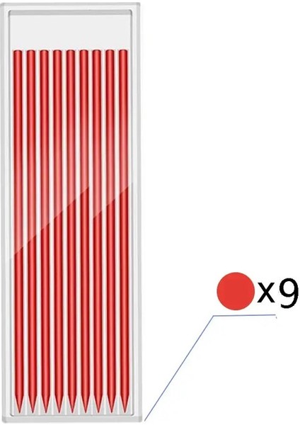 Derin Delin Işaretçisi Için Metal Katı Carpenter Kalem Doldurma Kurşunları Ahşap Işleme Derin Delik Mekanik Kalemler Kırtasiye Renk: 1 Kutu Kırmızı Doldurma (Yurt Dışından)