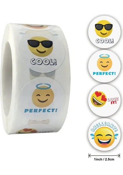 Sıcak Yüz Çıkartmaları Karikatür Kendi Yapışkan Öğretmenleri Ödüllendirir Çocuklar Yuvarlak Floresan Renk Spot Ürünler Mutlu. (Yurt Dışından)