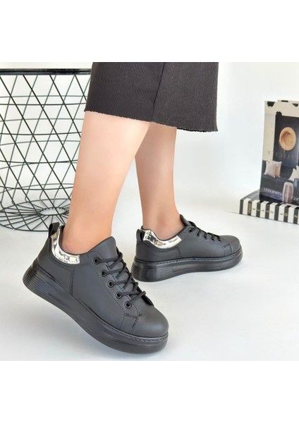 Sofio Siyah Cilt Bağcıklı Spor Ayakkabı - Lisinya fırsatları