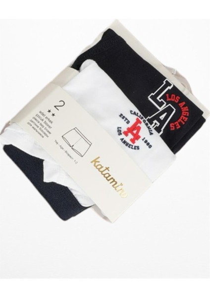 Erkek Çocuk Kabartma Desen Ikili Boxer Set K128321 Lacivert modelleri