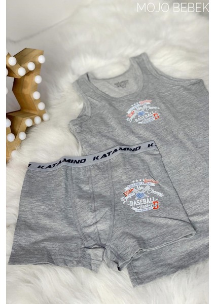 Erkek Çocuk Baseball Atlet Boxer Takım K128216 Gri indirimleri